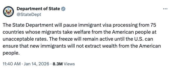 Source: U.S. Department of State - Official X account