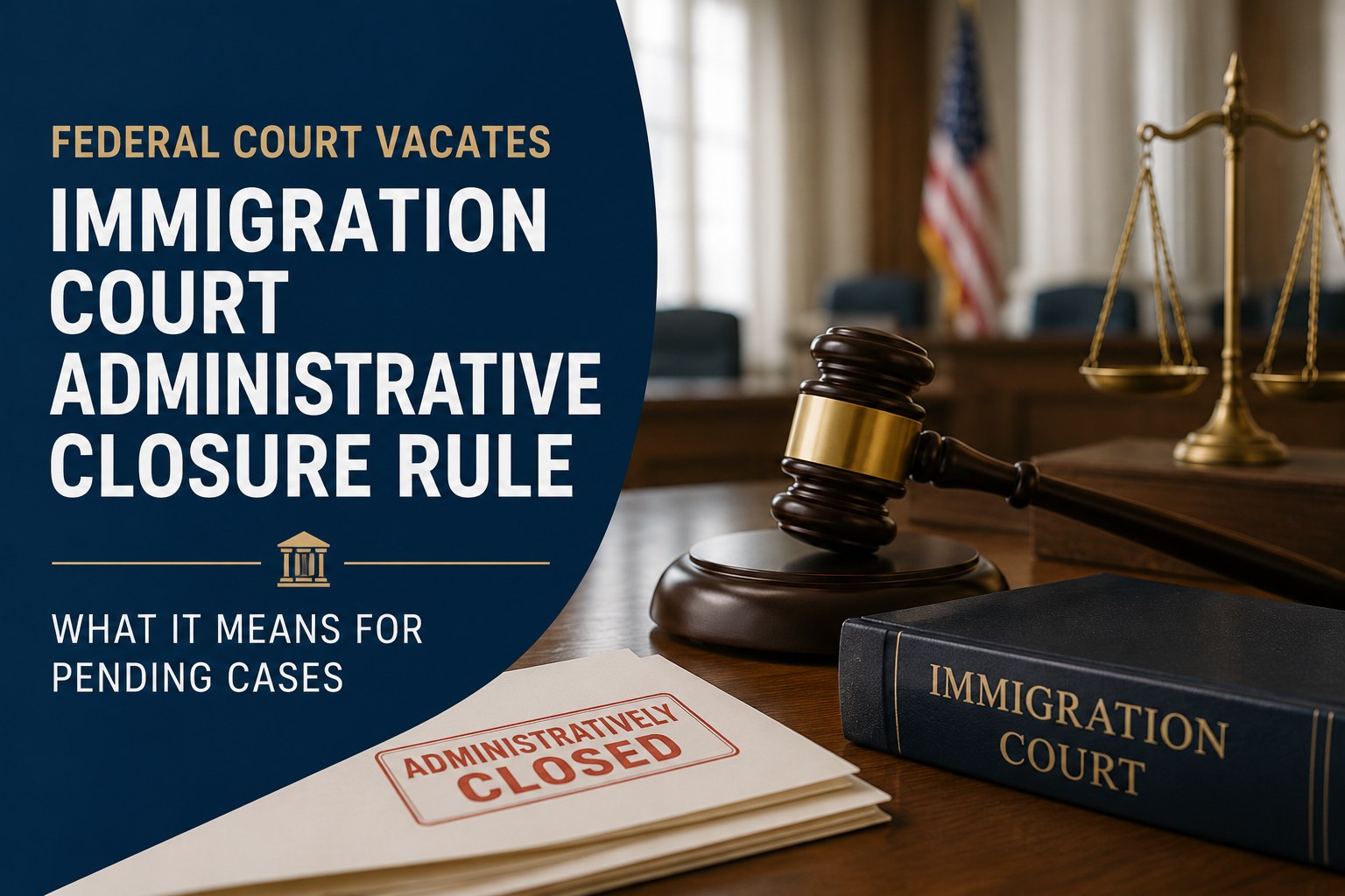 Immigration Court Administrative Closure Rule vacated in 2026. Learn what the federal court ruling may mean for administratively closed removal cases.