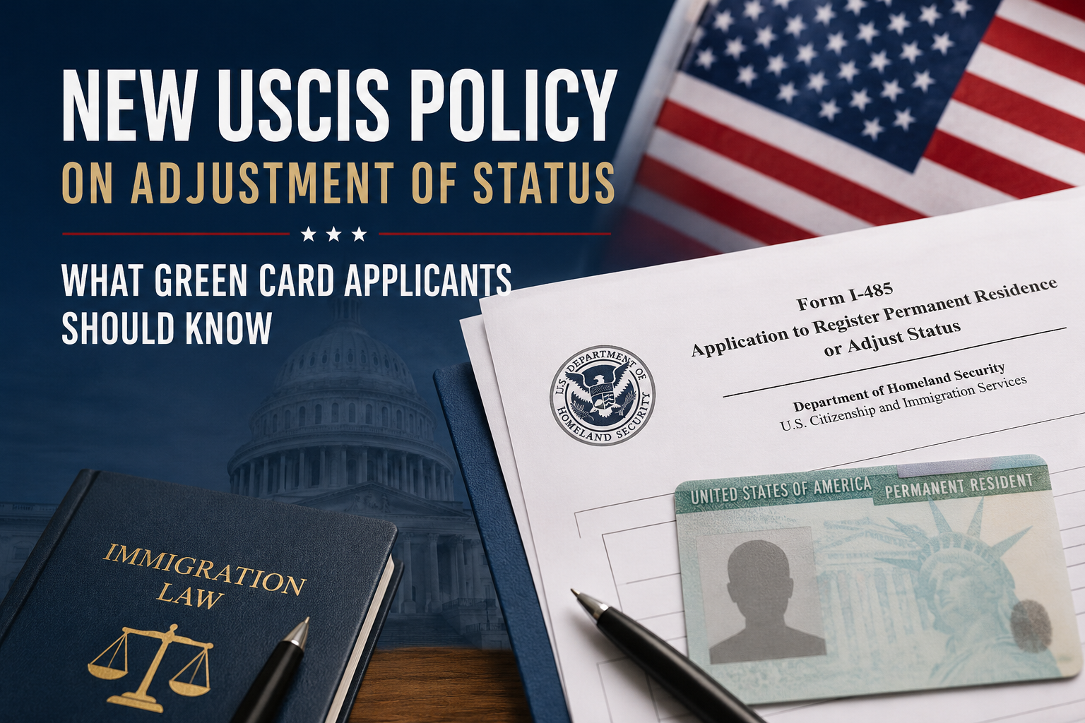USCIS has issued new guidance on adjustment of status. Learn how the policy may affect green card applicants applying from inside the United States.