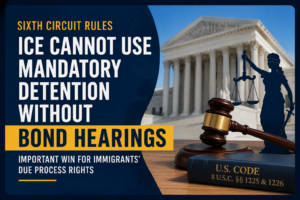 immigration bond hearing, ICE detention, immigration detention lawyer, mandatory detention, 8 U.S.C. 1225, 8 U.S.C. 1226, Lopez-Campos v. Raycraft, Sixth Circuit immigration case, detained by ICE, habeas immigration detention, due process immigration bond hearing, immigration attorney for ICE detention