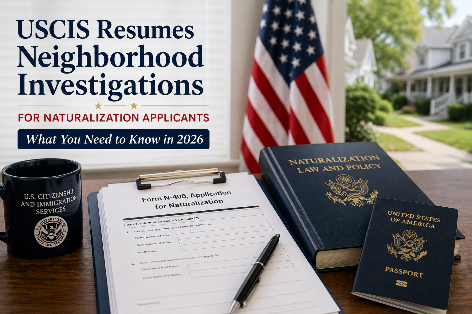 USCIS has resumed neighborhood investigations for certain naturalization applicants. Learn what the new 2026 policy means for Form N-400 applicants and citizenship eligibility.